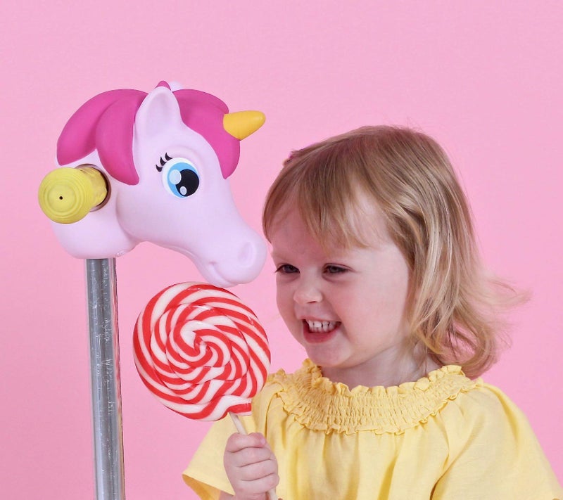 Scootaheadz - Unicorn for Scooter - Micro Kickboard Accessories - Unicorn Head for Children and Toddler Ages 3 and Up - Gift for Girls - Tool Free Installation - Pink Scooter Buddy - Image 2